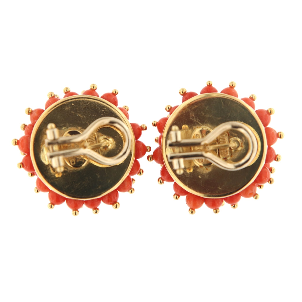 Orecchini Lobo/Clip in Pietra Rossa (Articolo Non in Saldo)