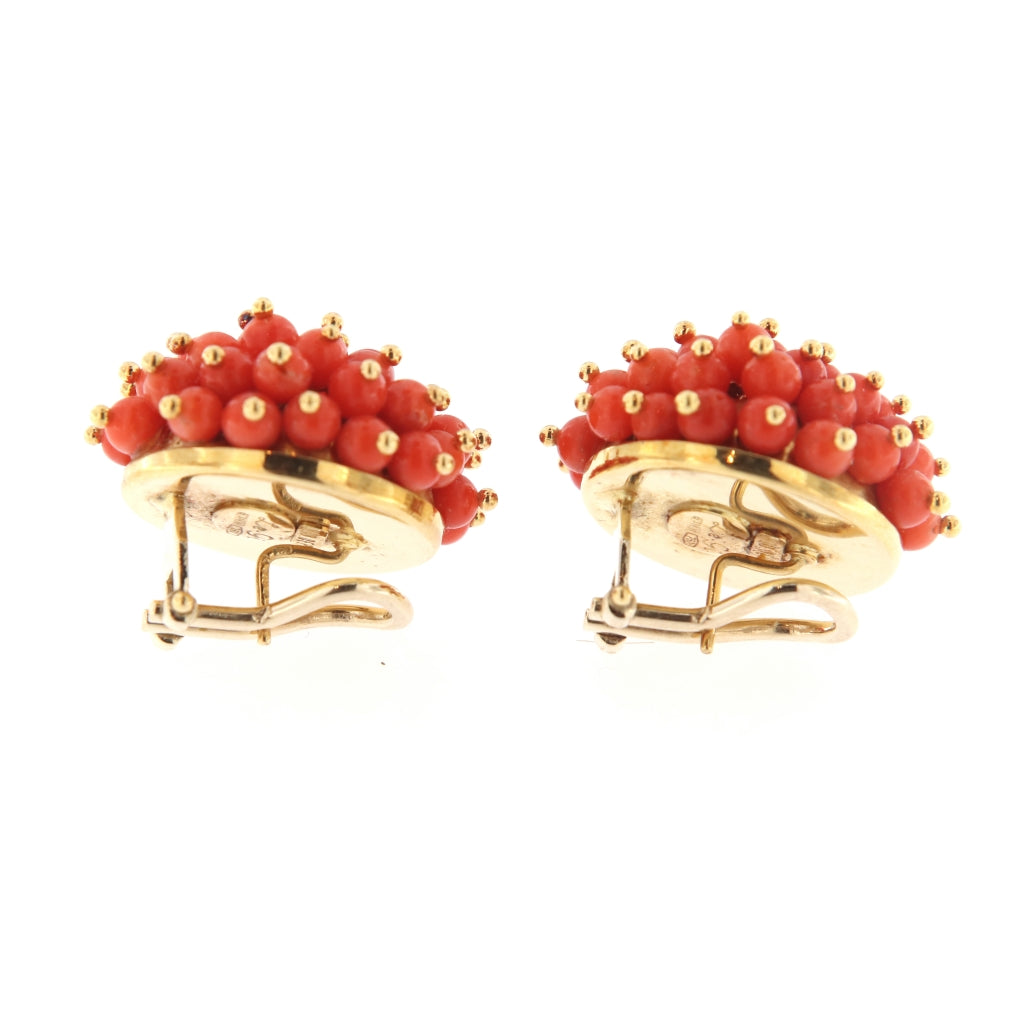 Orecchini Lobo/Clip in Pietra Rossa (Articolo Non in Saldo)