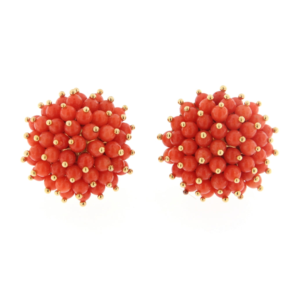 Orecchini Lobo/Clip in Pietra Rossa (Articolo Non in Saldo)