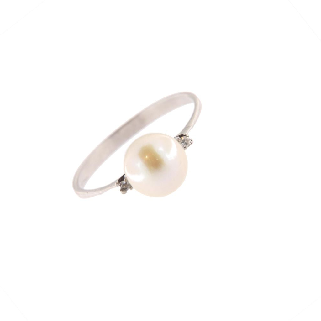 Anello Perla e Zirconi