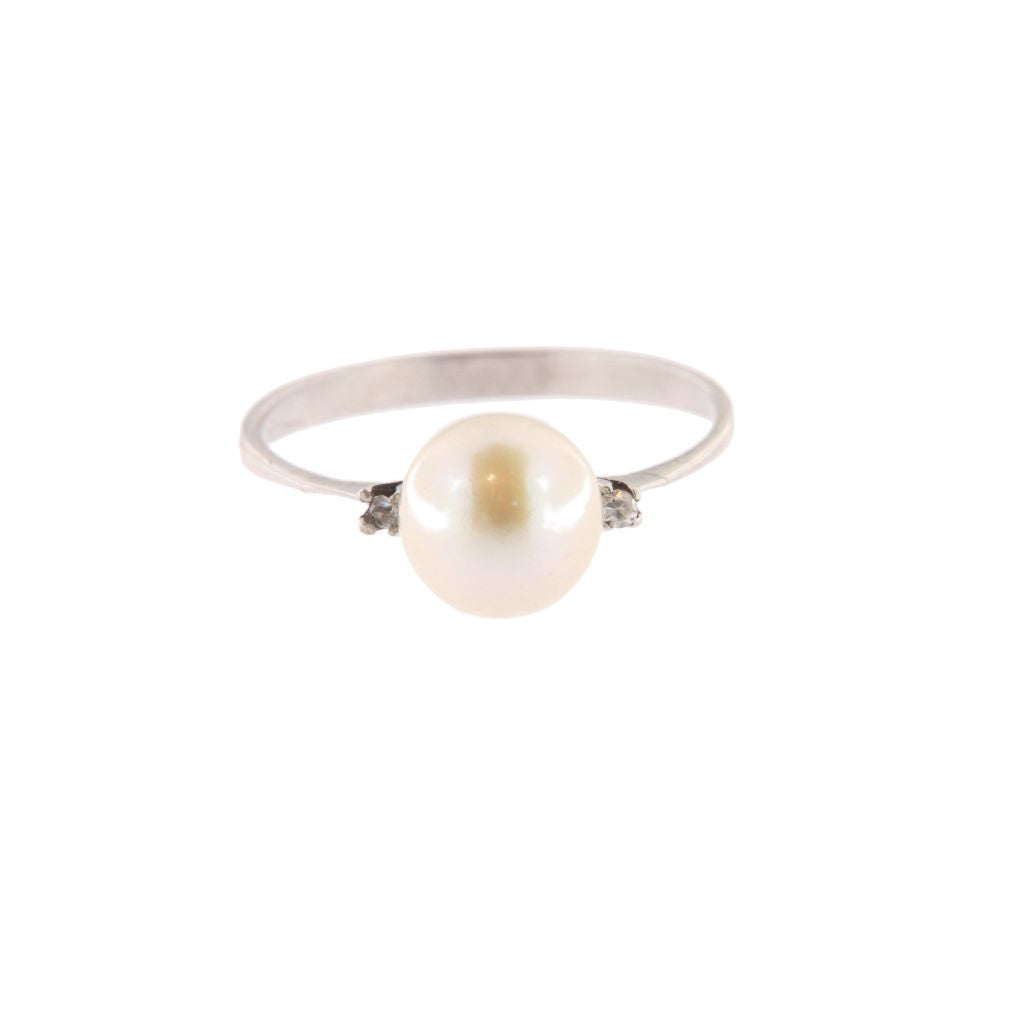 Anello Perla e Zirconi