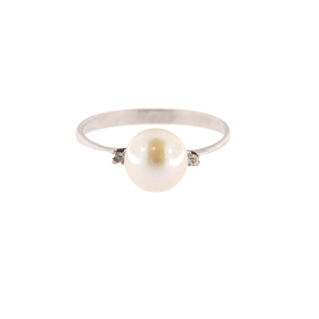 Anello Perla e Zirconi