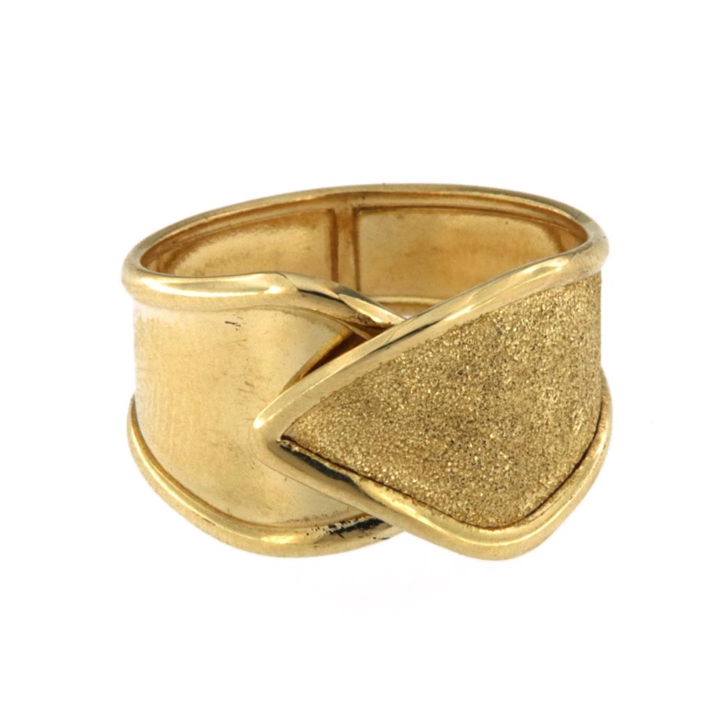 Anello Fascia Aperta Sabbiata