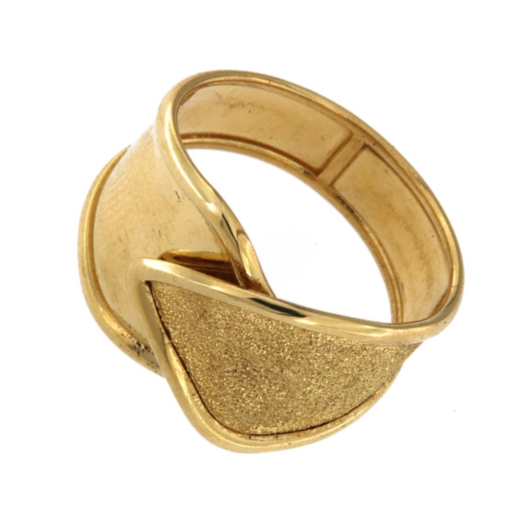 Anello Fascia Aperta Sabbiata