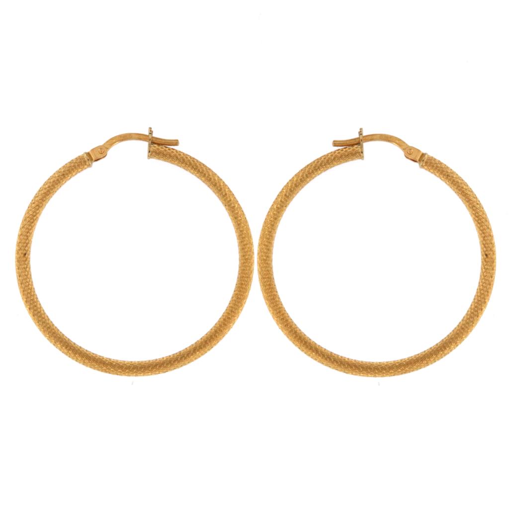 Orecchini a Cerchio Zigrinati