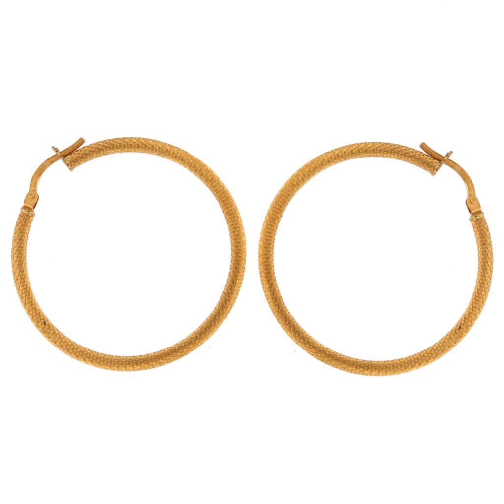 Orecchini a Cerchio Zigrinati