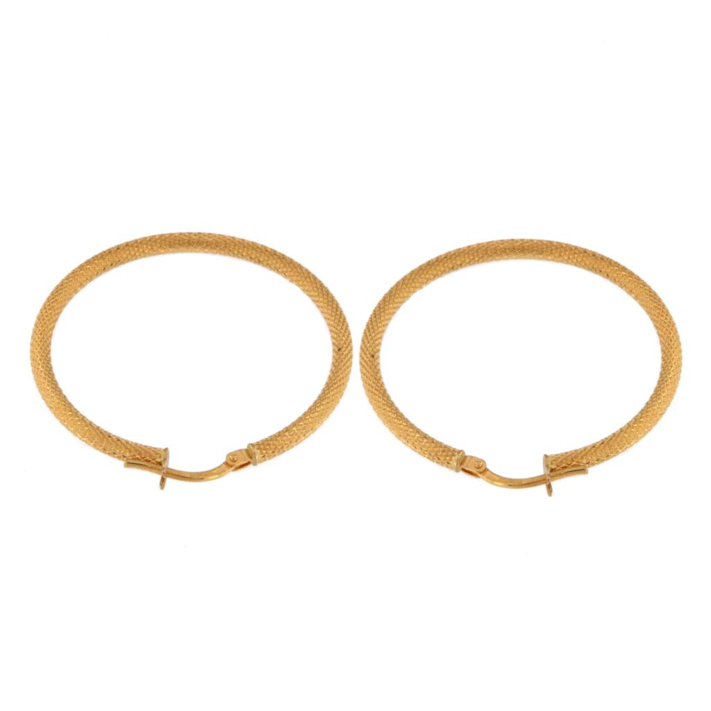 Orecchini a Cerchio Zigrinati