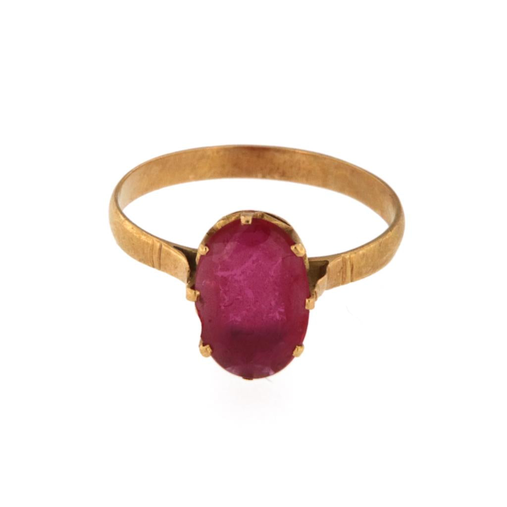 Anello con Pietra Viola/Rosa