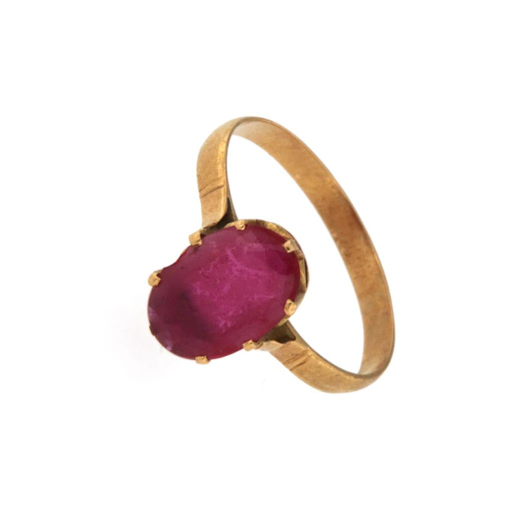 Anello con Pietra Viola/Rosa
