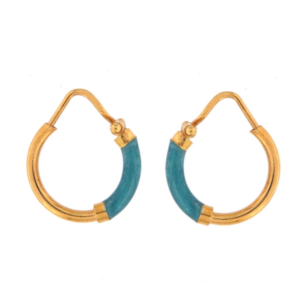 Orecchini a Cerchio Piccolo con Smalto