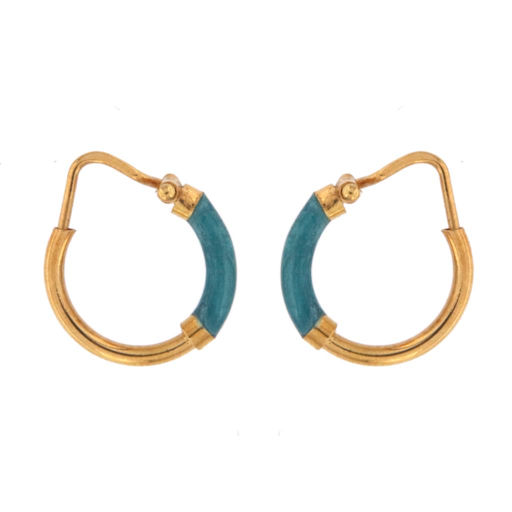 Orecchini a Cerchio Piccolo con Smalto