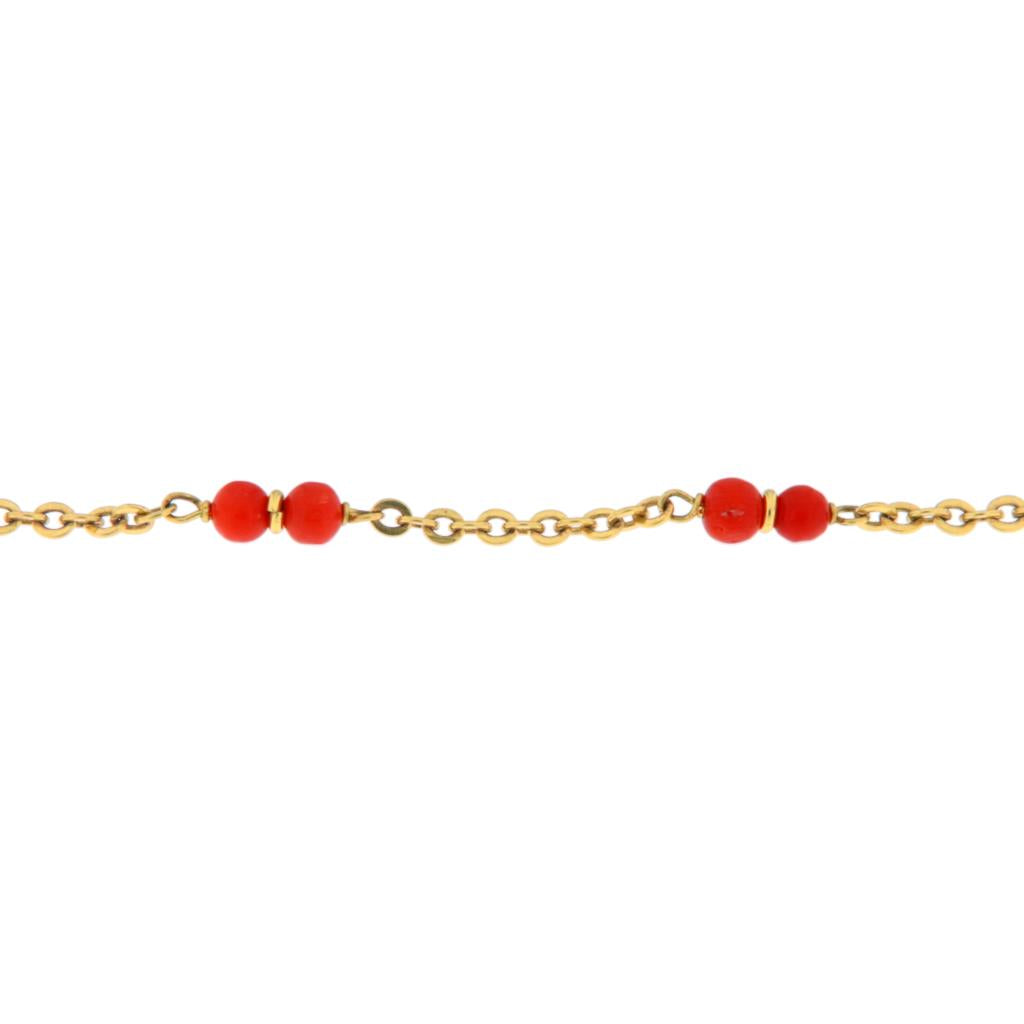 Bracciale Rolò con Sfere Rosse