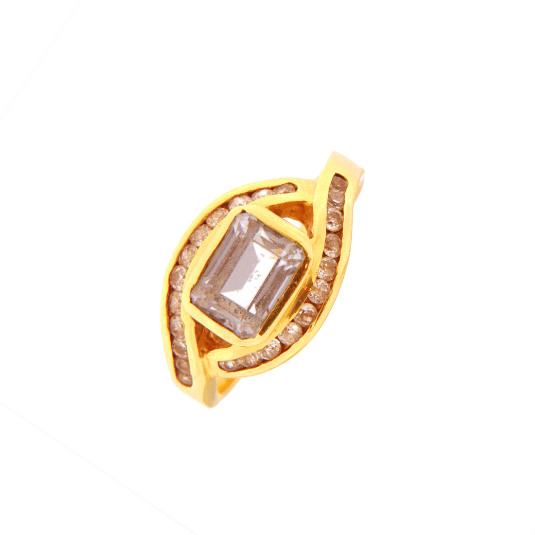 Anello Fascia Pietra Azzurra e Bianche