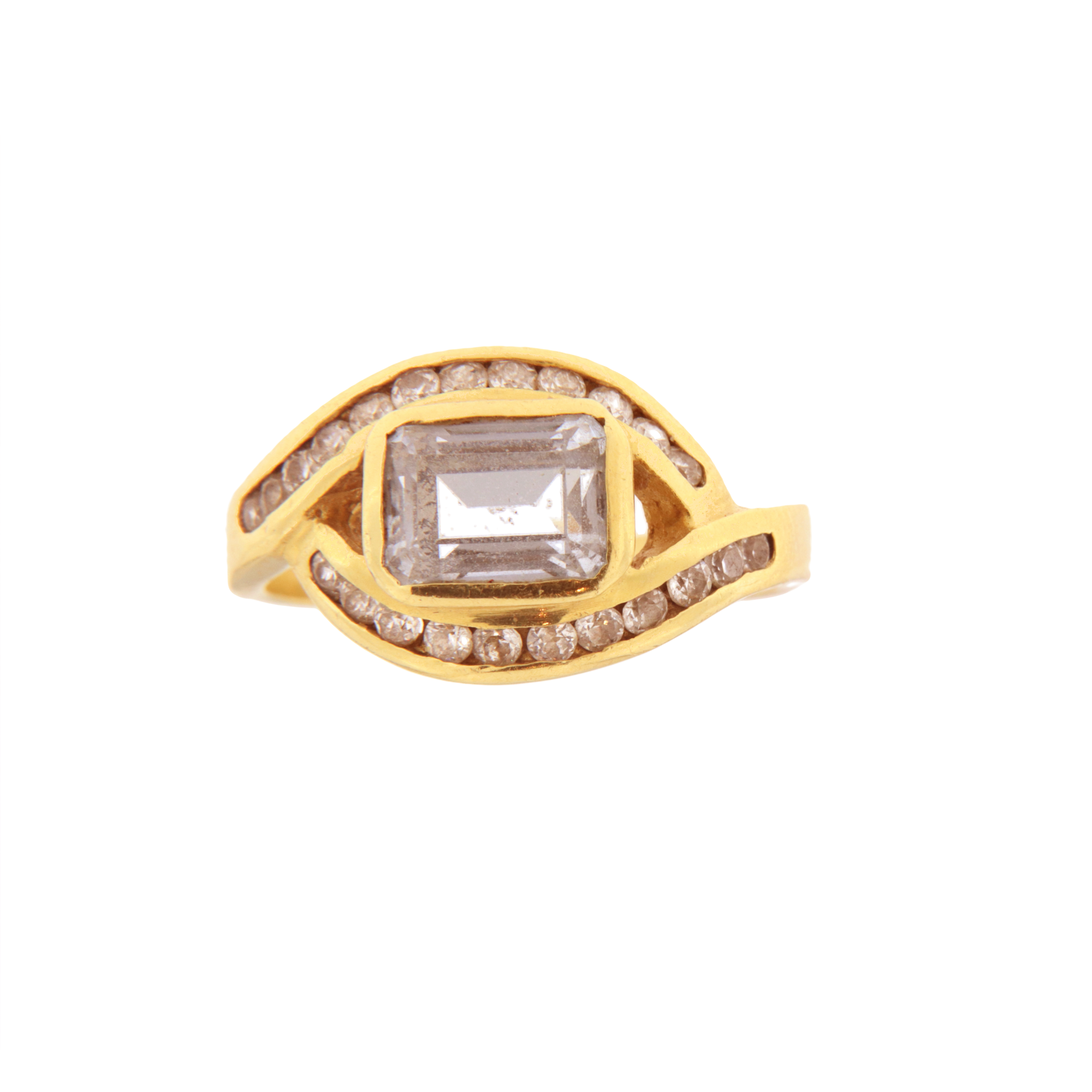 Anello Fascia Pietra Azzurra e Bianche