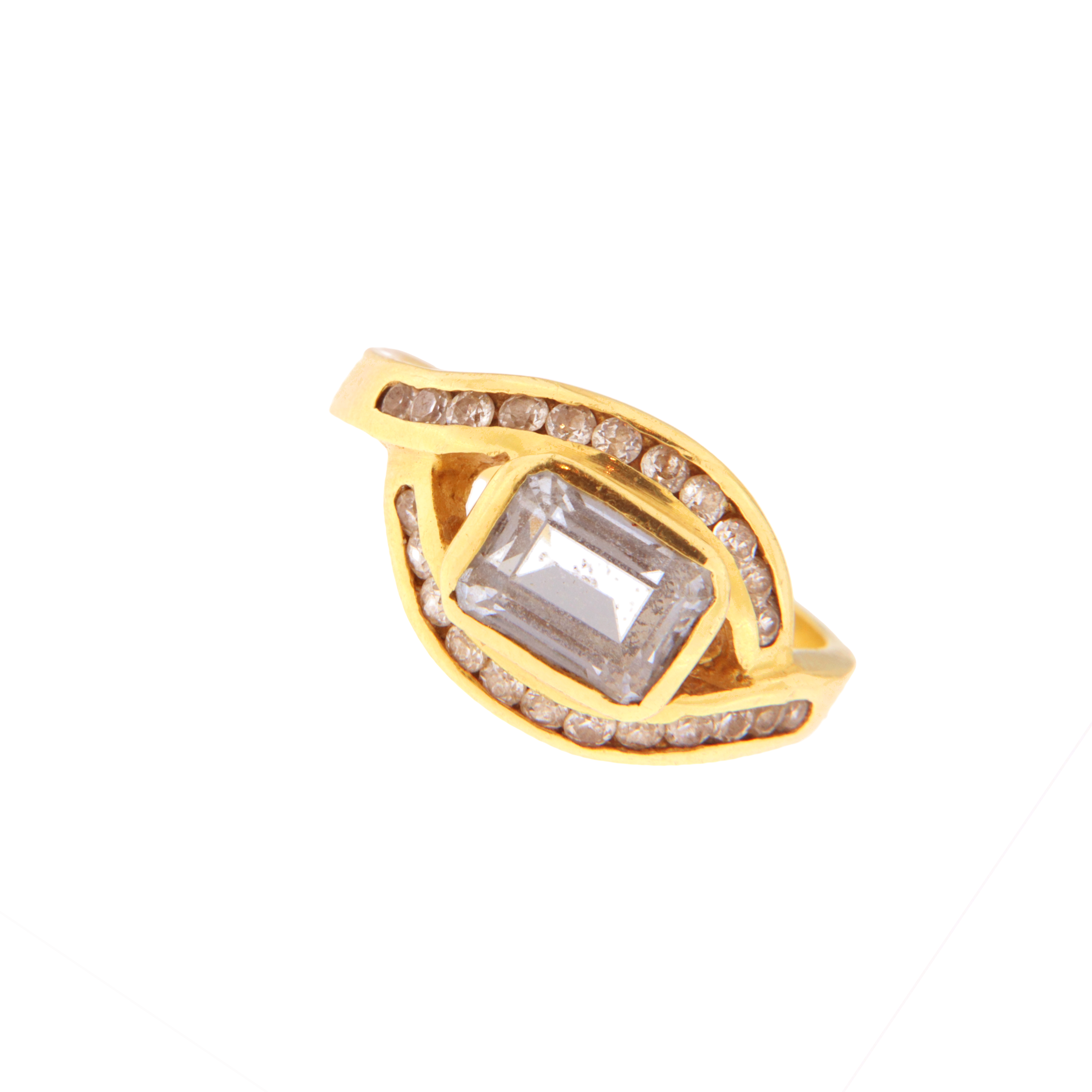 Anello Fascia Pietra Azzurra e Bianche
