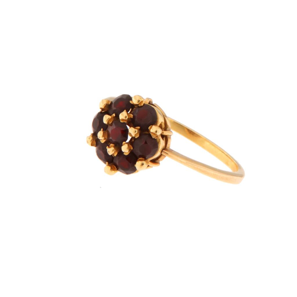 Anello Fiore Granato