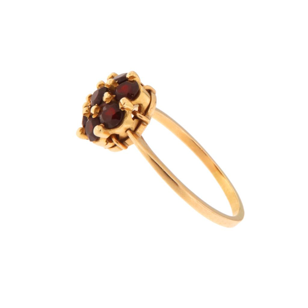 Anello Fiore Granato