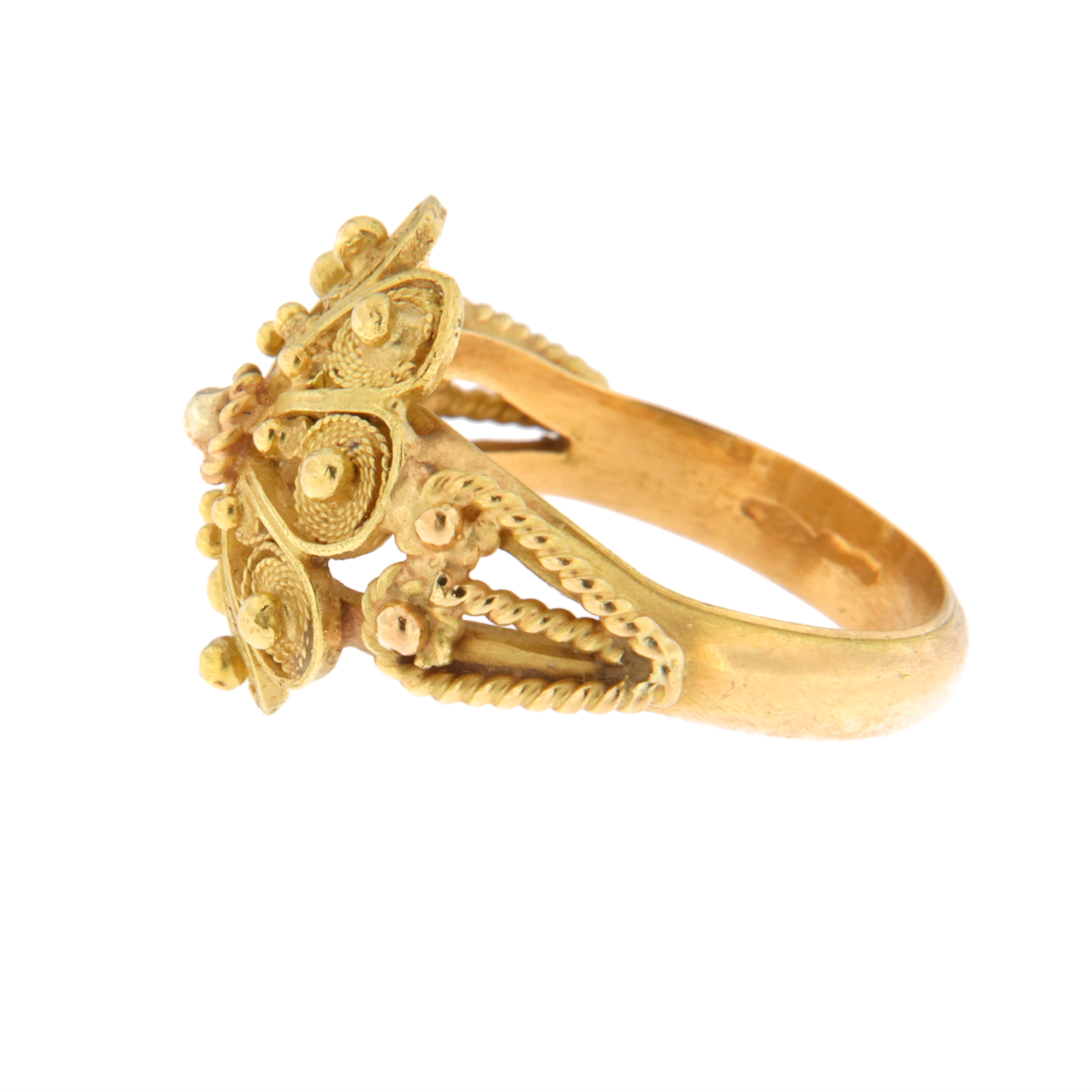 Anello Bottone Filigrana