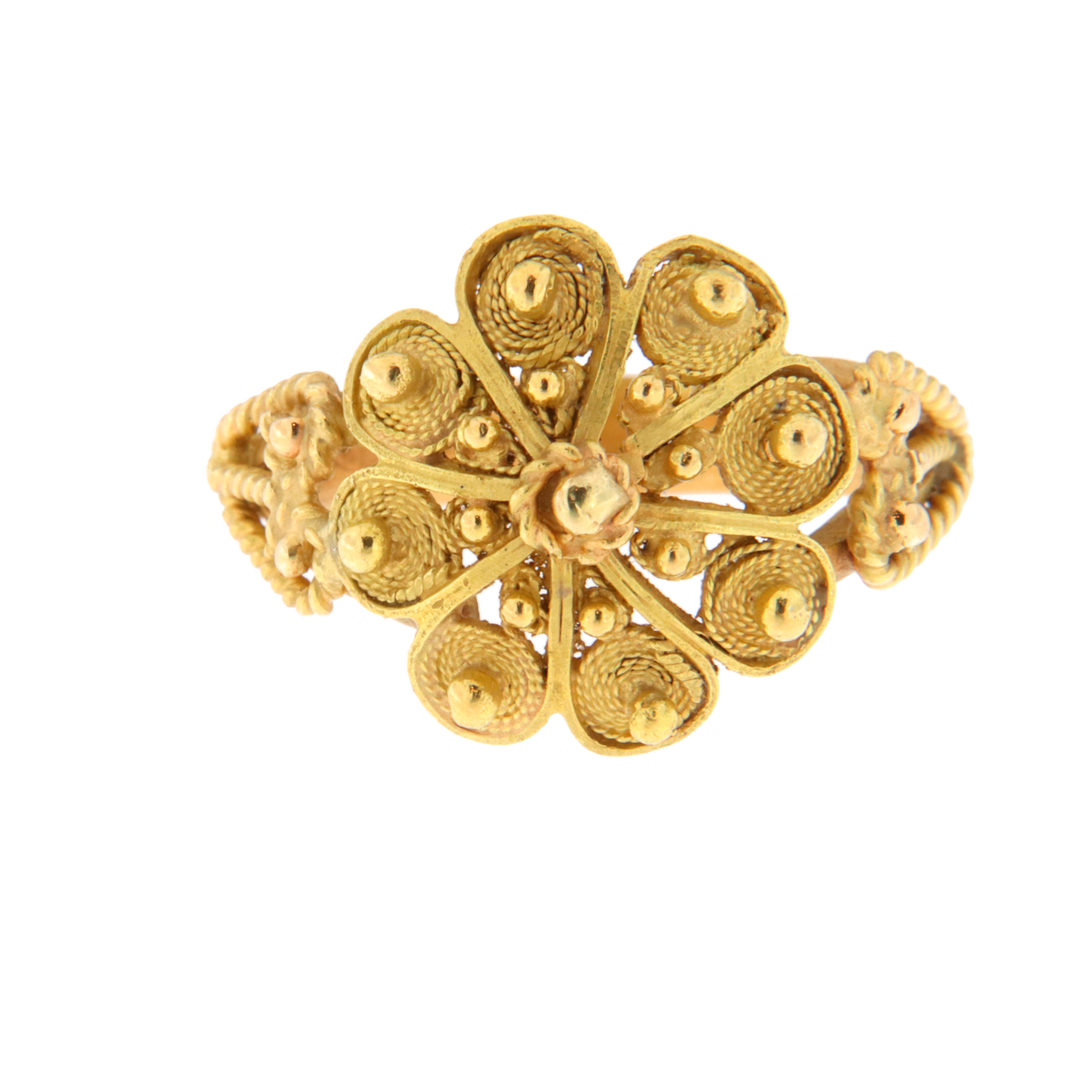 Anello Bottone Filigrana