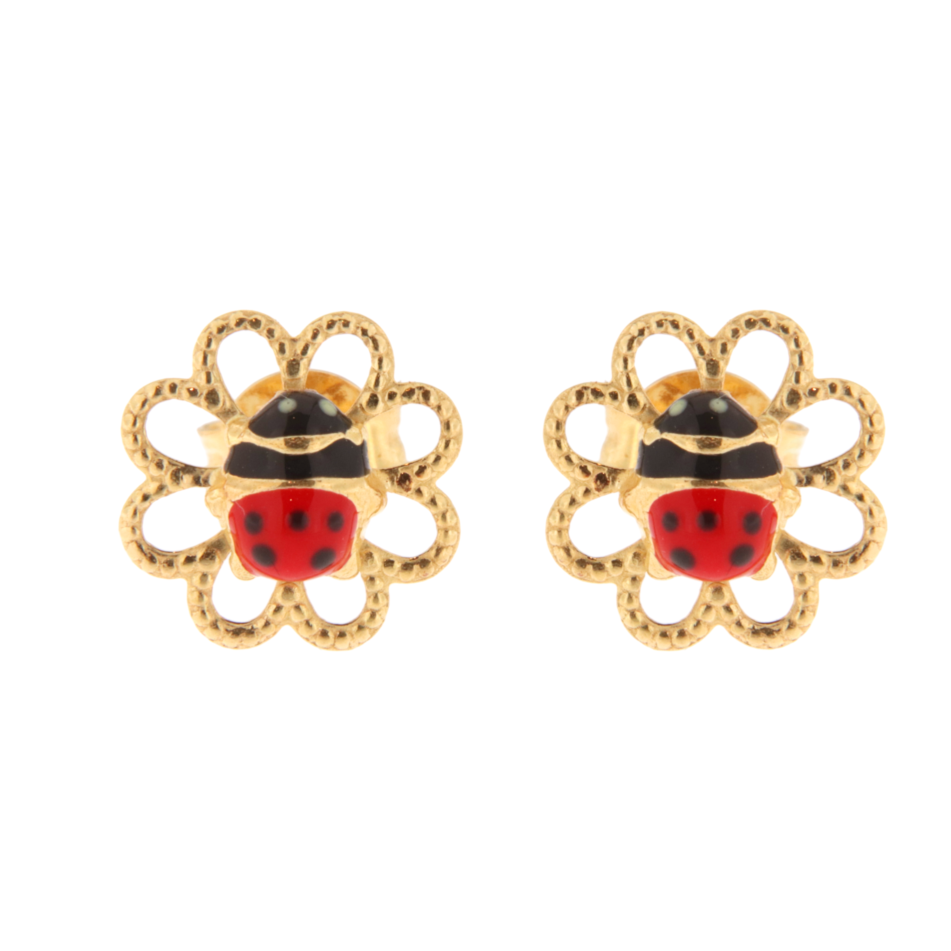 Orecchini Fiore Coccinella