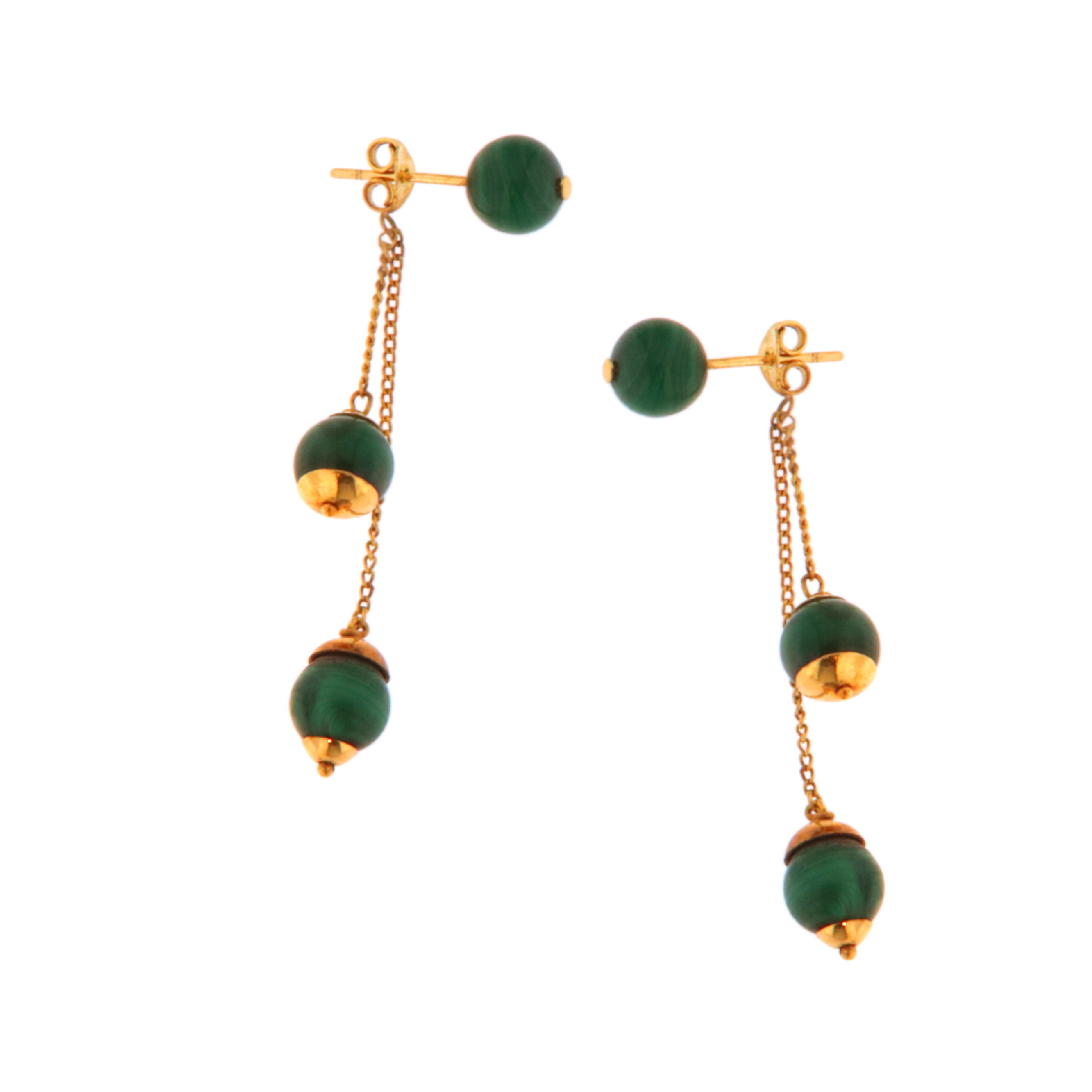 Orecchini in Malachite Pendenti ( Articolo Non in Saldo )