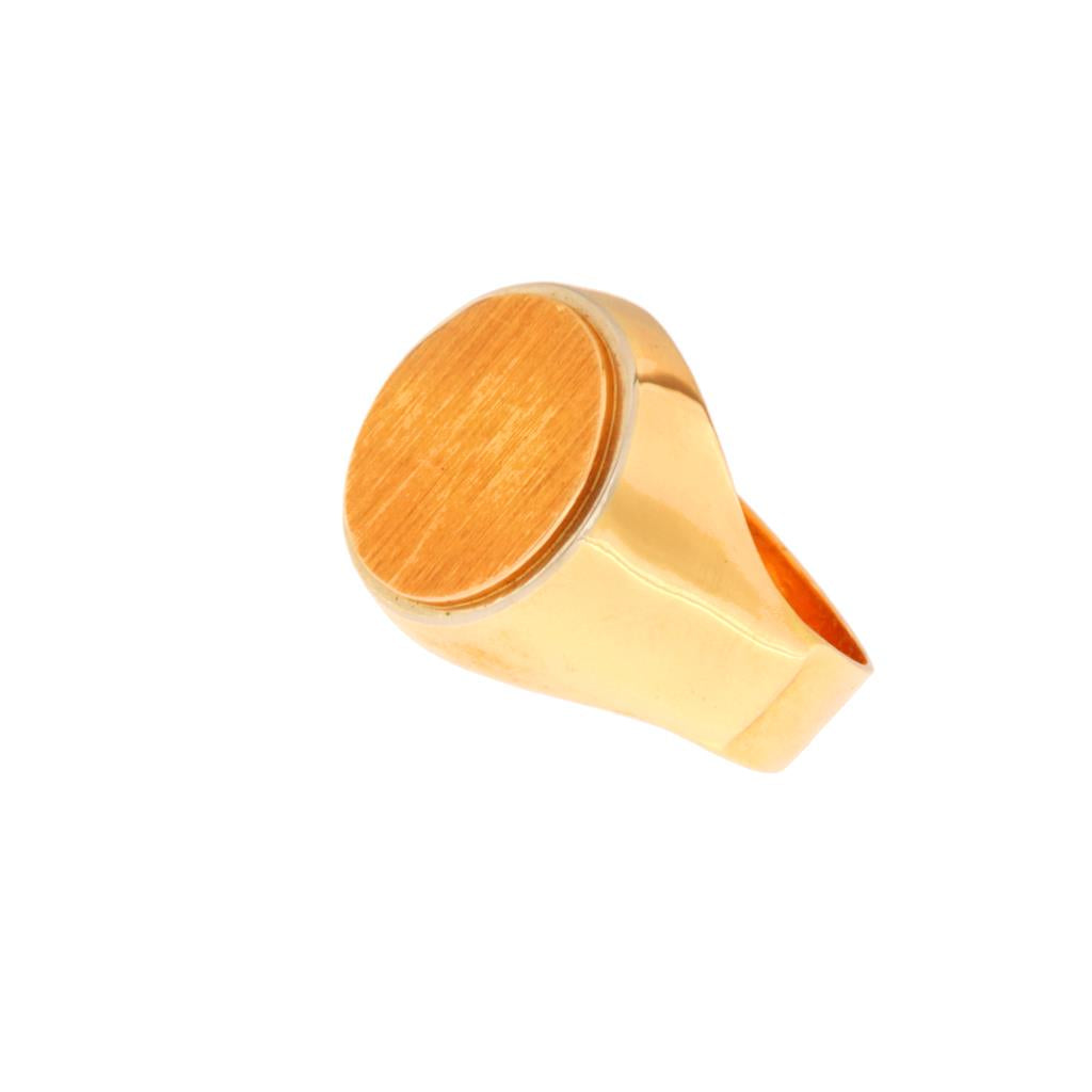 Anello Sigillo Ovale Satinato