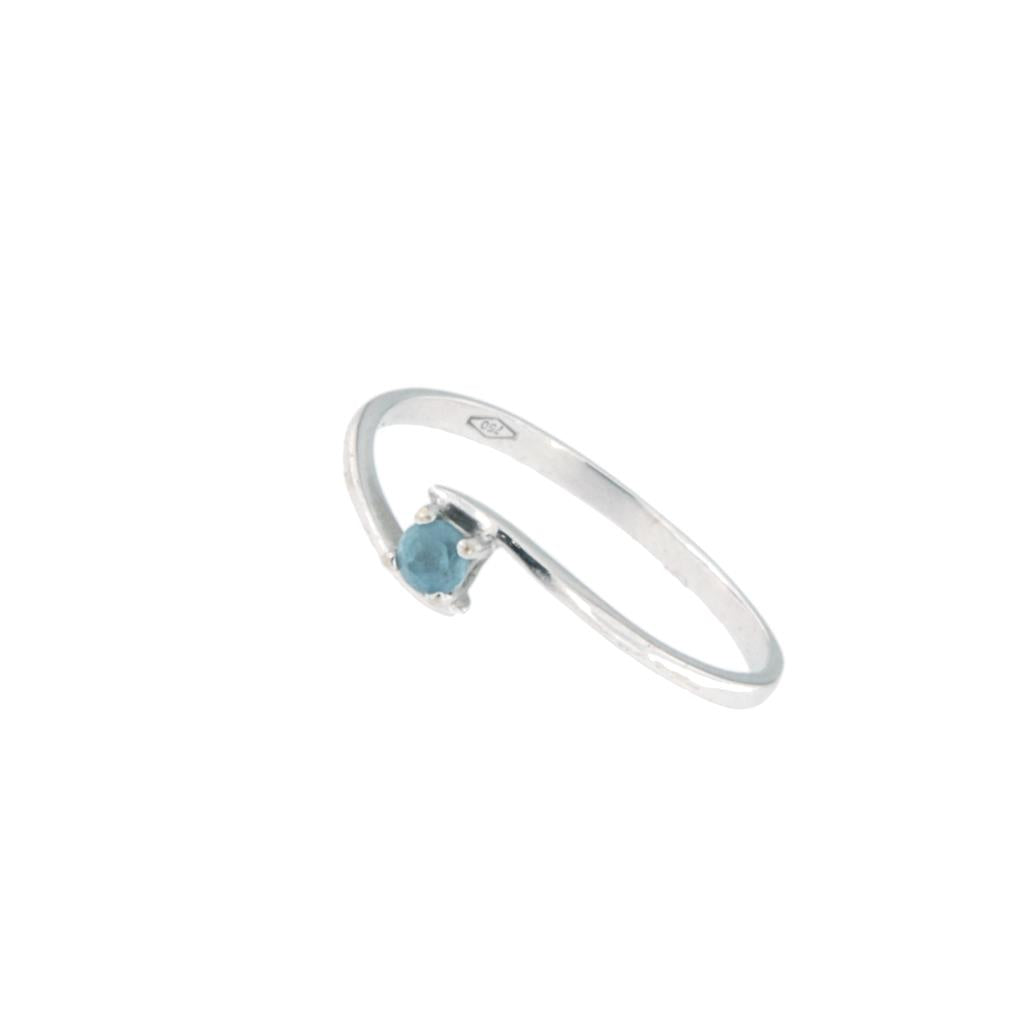Anello Solitario Pietra Celeste