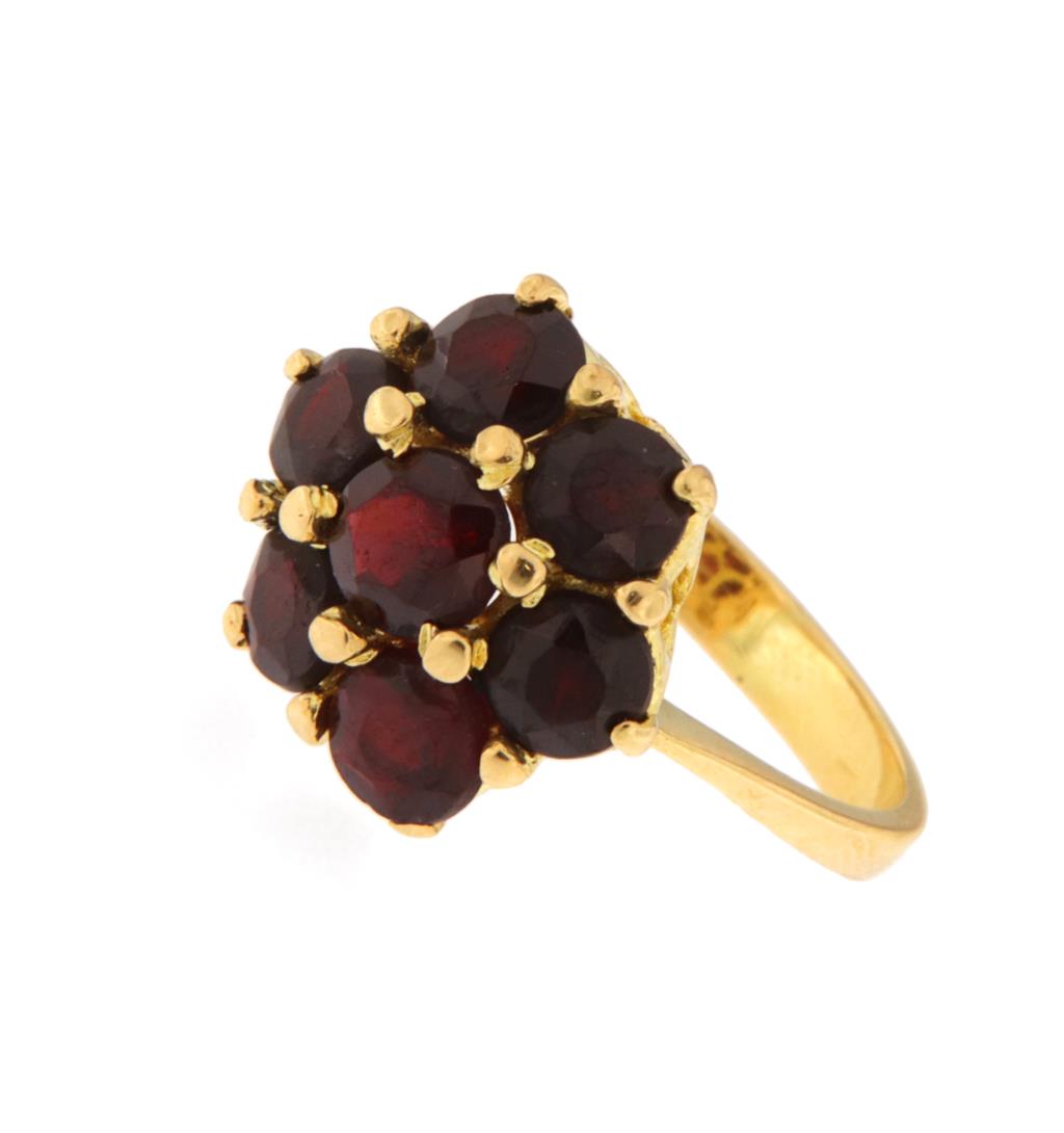 Anello Fiore Granati