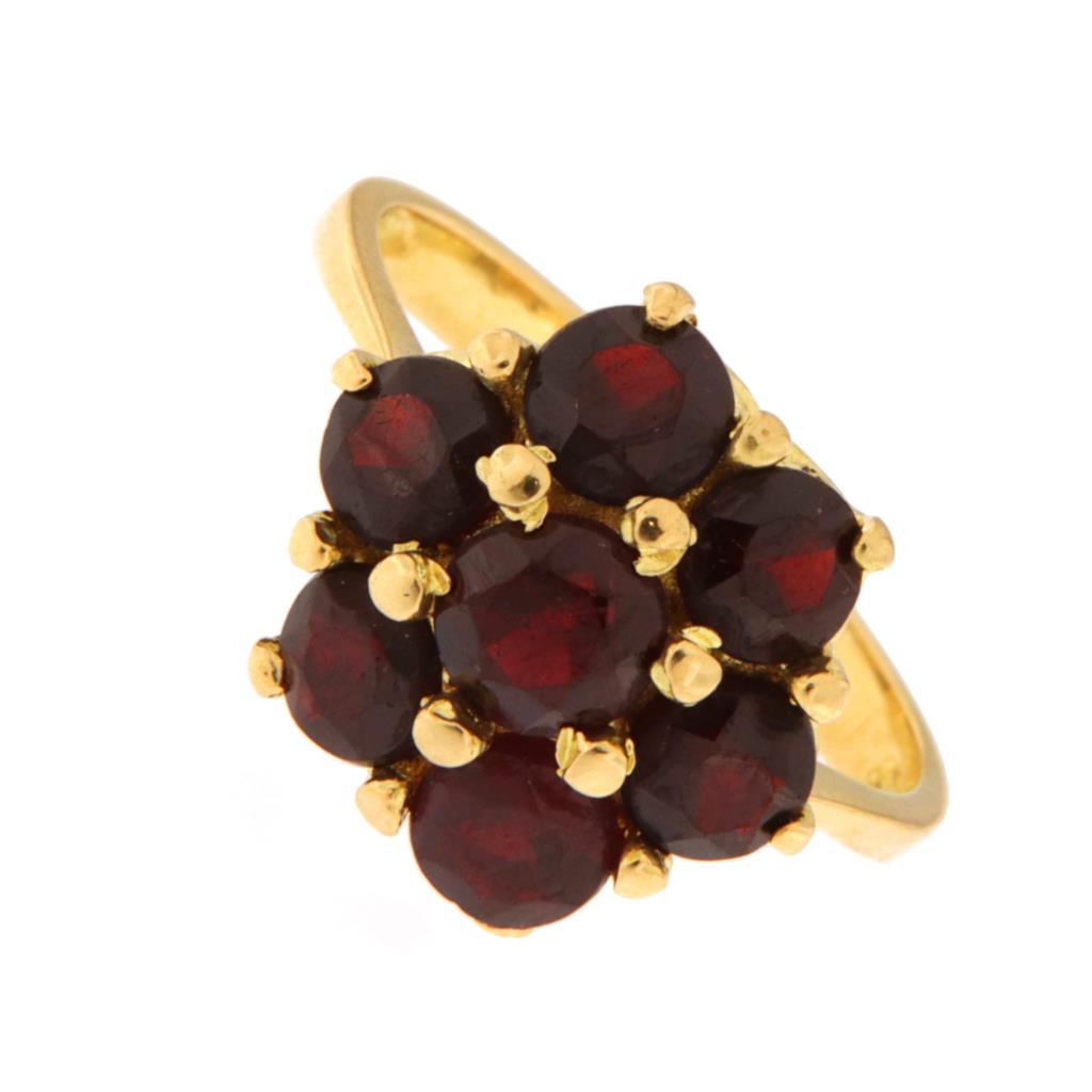 Anello Fiore Granati
