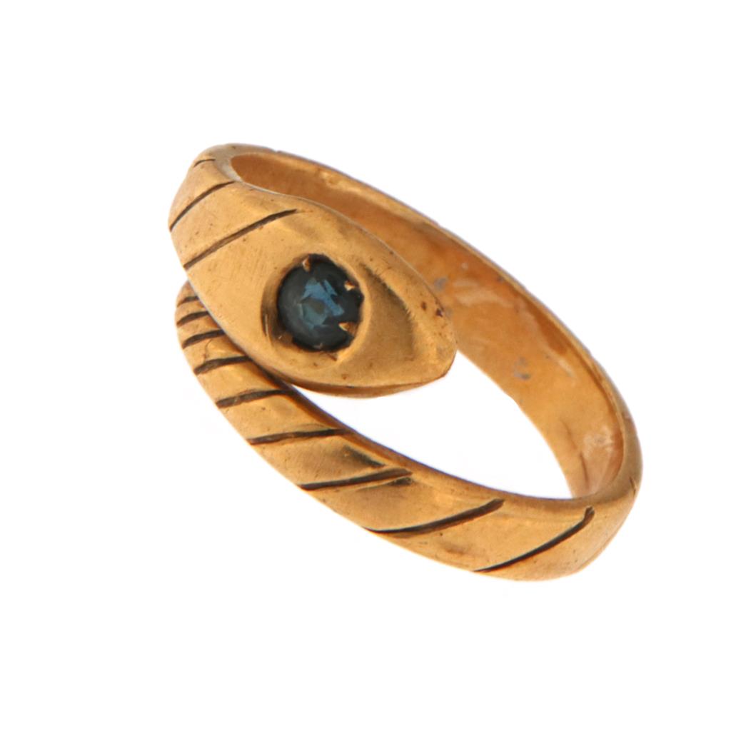Anello Serpentina con Occhio Blu