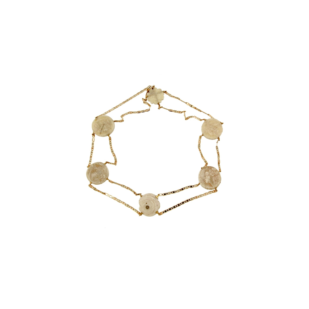 Collana Vintage Cammei in osso (articolo non in saldo)