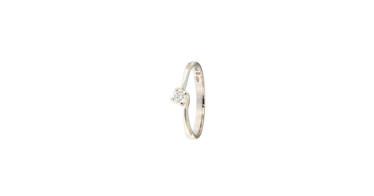 Alfieri & St.John Anello Solitario modello Valentino con Diamante da 0.15 CT