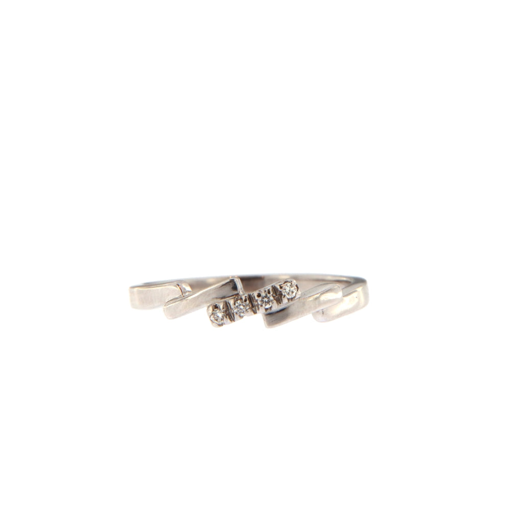 Anello Trilogy con Diamanti da 0,03 CT